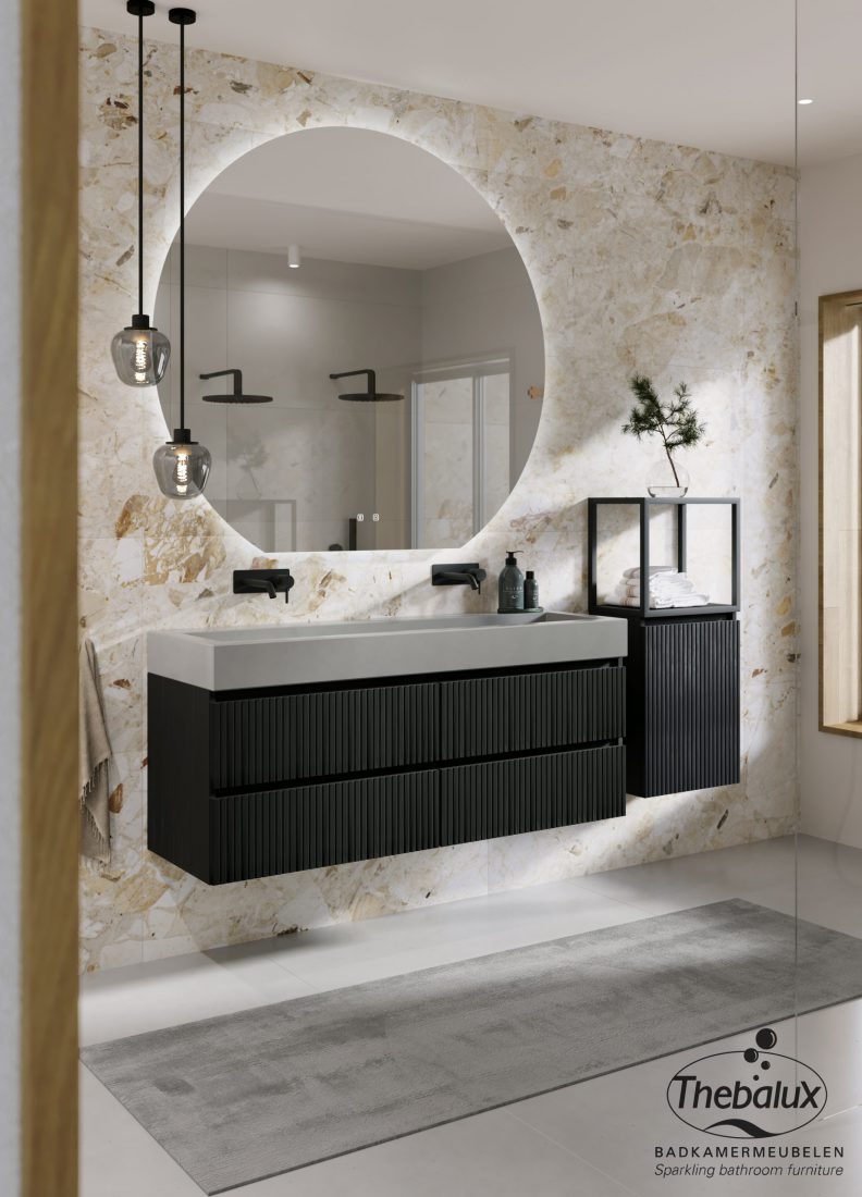 Verticale-ribbel-nero-ribbed-Thebalux